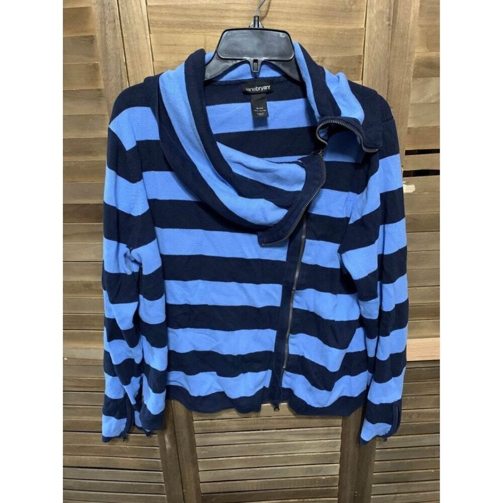 Lane Bryant Zip Up Sweater Cardigan Women’s Size 18/20 Blue Casual